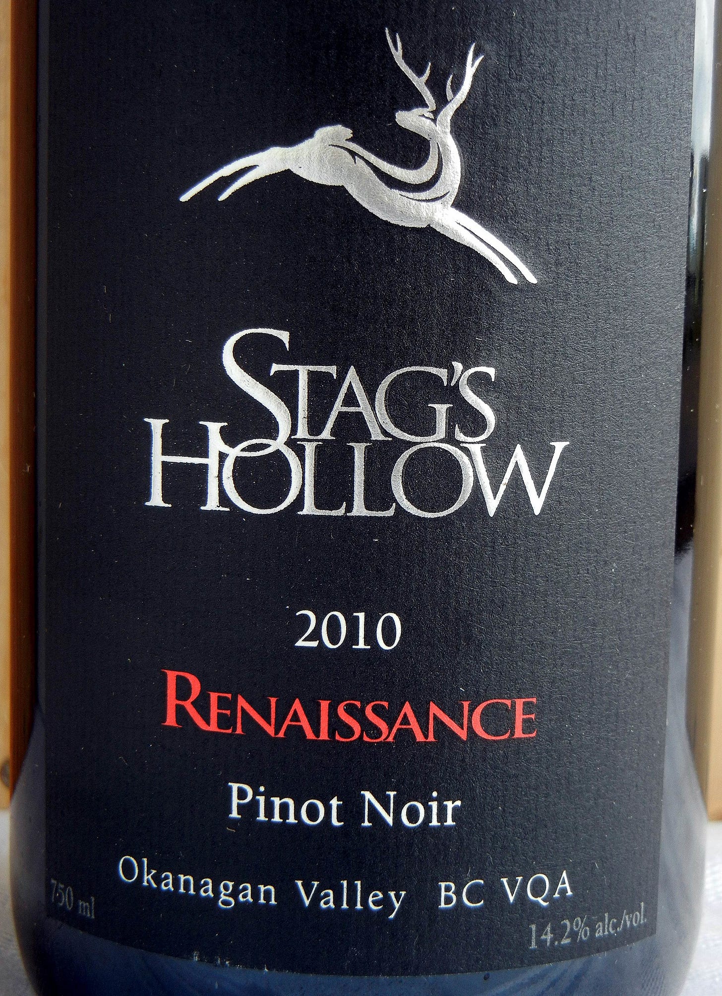 Stag's Hollow Renaissance Pinot Noir 2010 Label - BC Pinot Noir Tasting Review 14