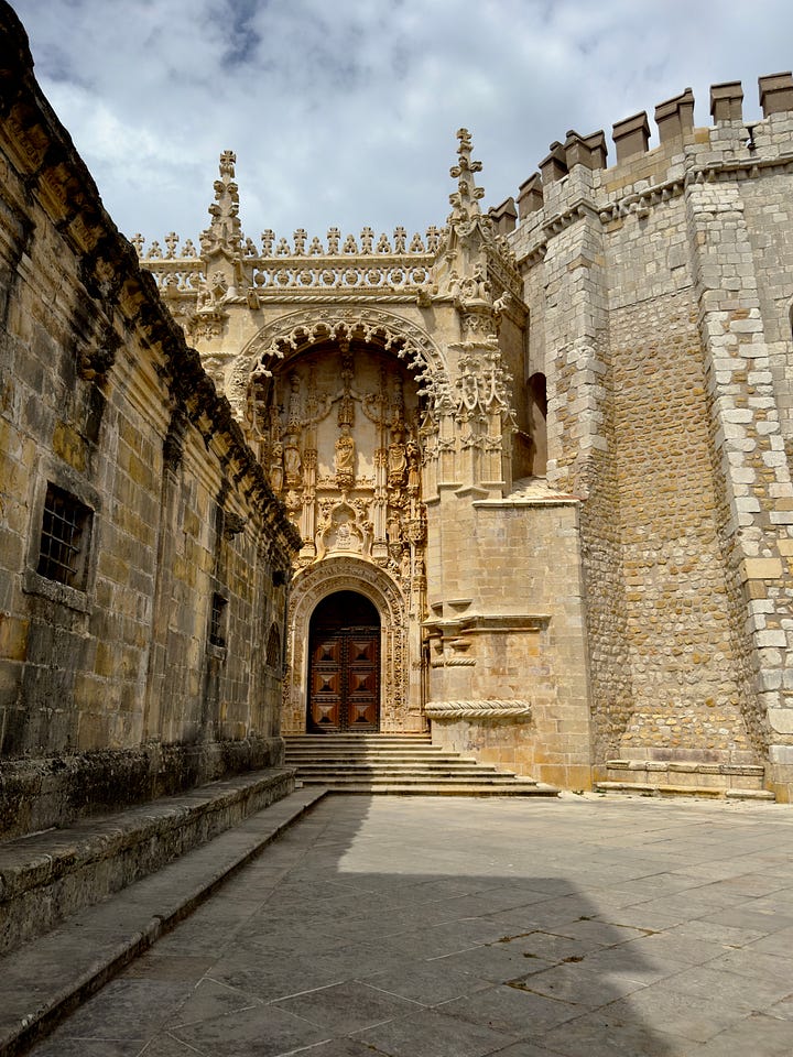 South portal at the Convent of Christ in Tomar, Portugal