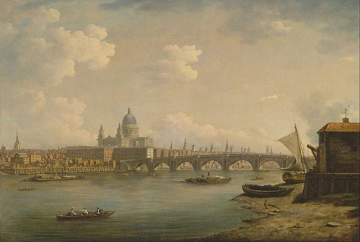 William Marlow - St. Paul's and Blackfriars Bridge / in the Public Domain at Wikimedia Commons