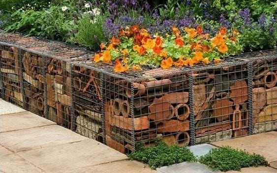 gabions in the garden