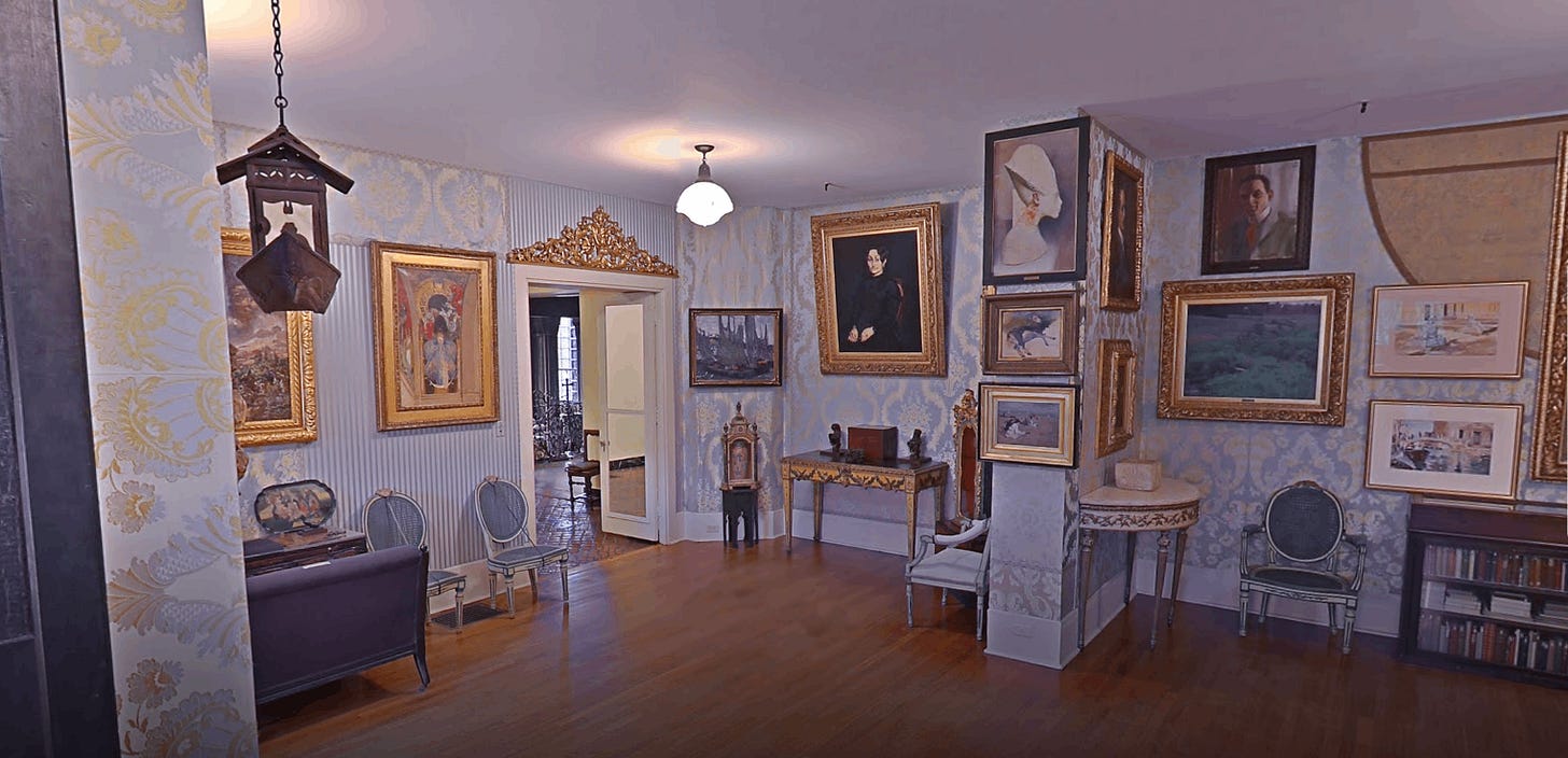 A photograph of the Blue Gallery at the Isabella Stewart Gardner Museum.