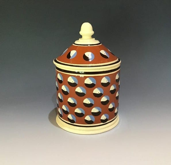 Jar mocha ware handmade pottery image 2