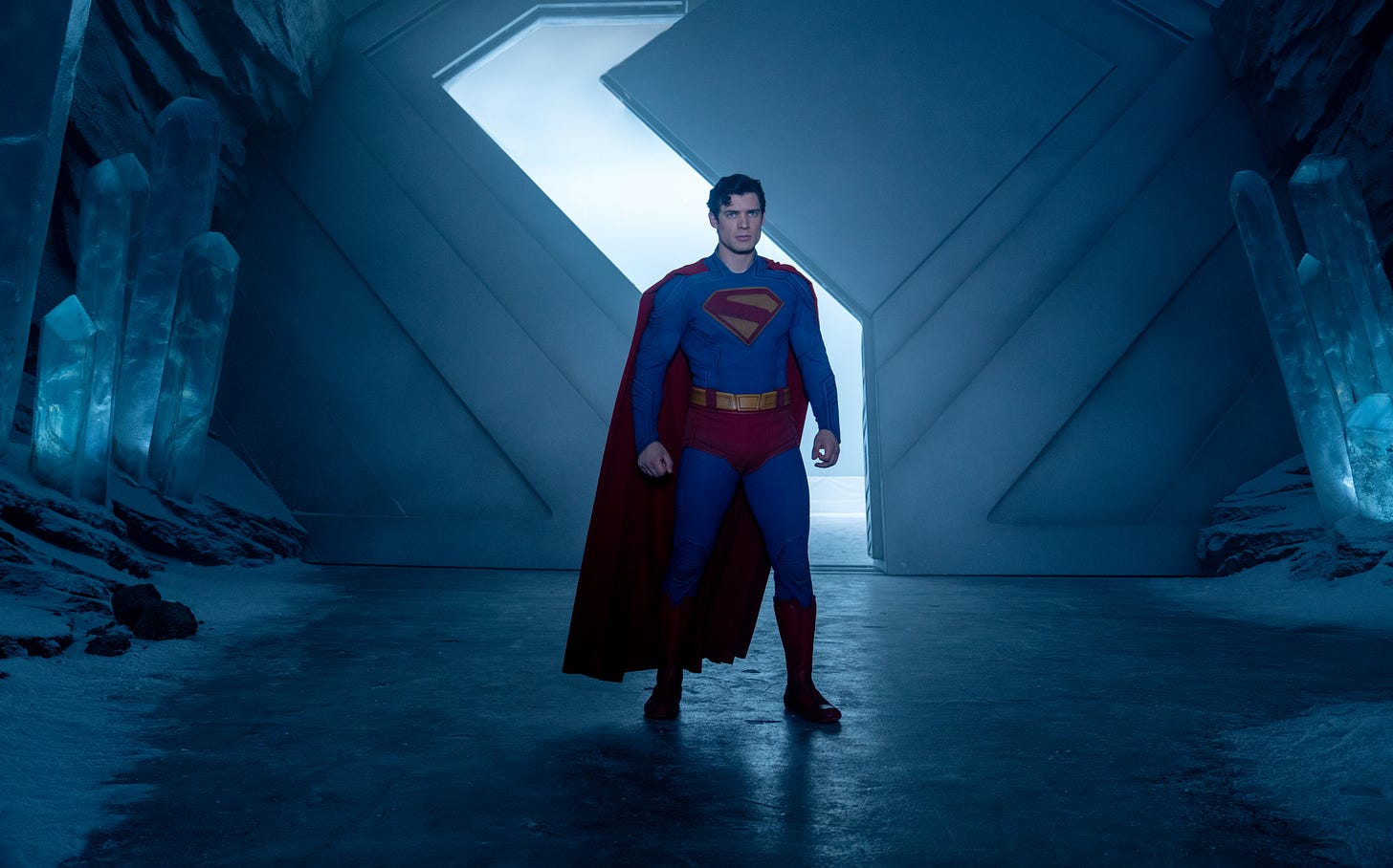 Superman inside the Fortress of Solitude