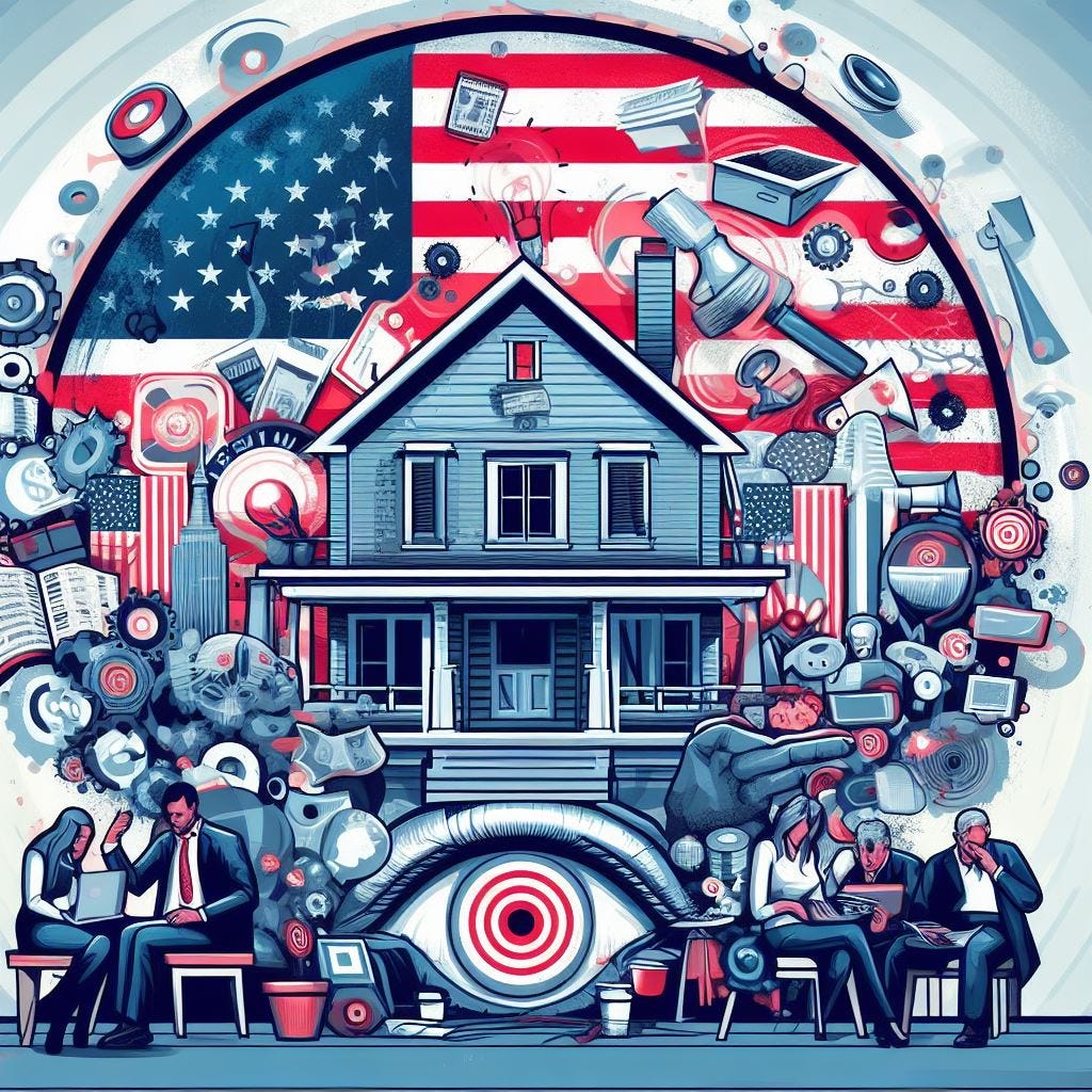 A substack image for an article about the American psyche and the value of attention