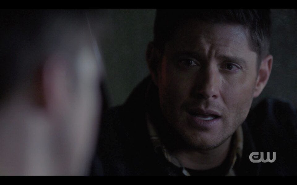 Dean Winchester says thank you to Jack in Impala car SPN Dean Winchester says thank you to Jack in Impala car SPN