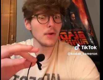 TikTokker looking like an idiot