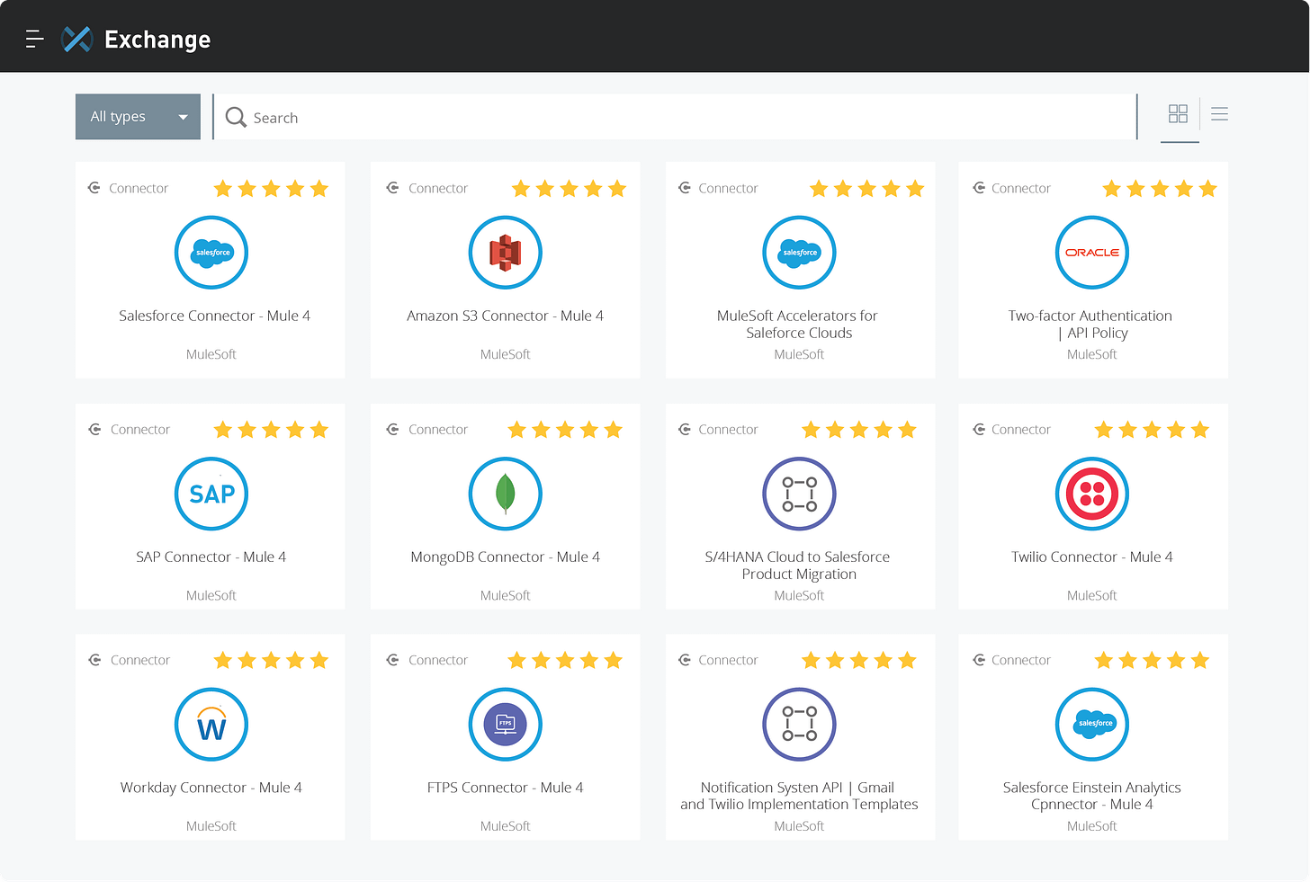 Exchange connectors UI screencap