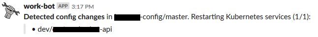 The config deployer reporting that it restarted a service. The config deployer reporting that it restarted a service.