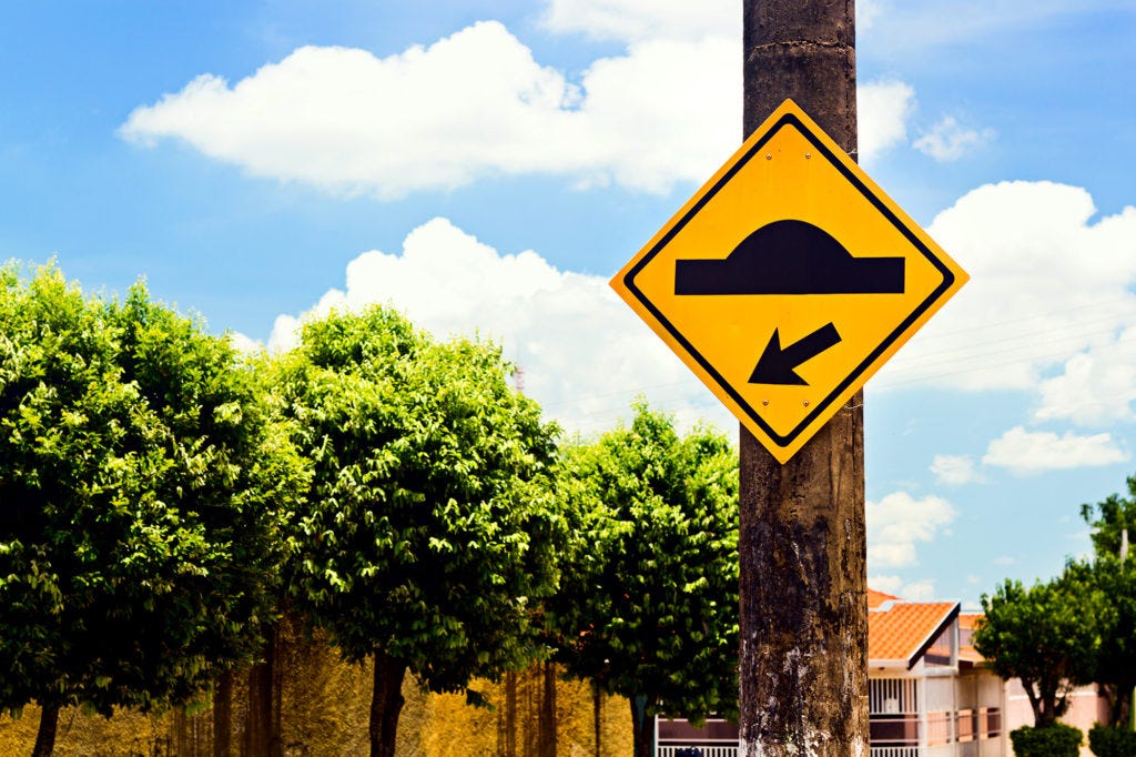 Speed bump sign Speed bump sign