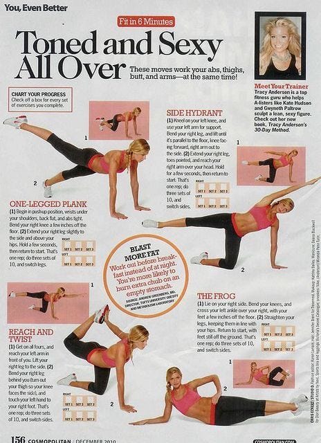 This may contain: a woman doing yoga poses in an advertisement