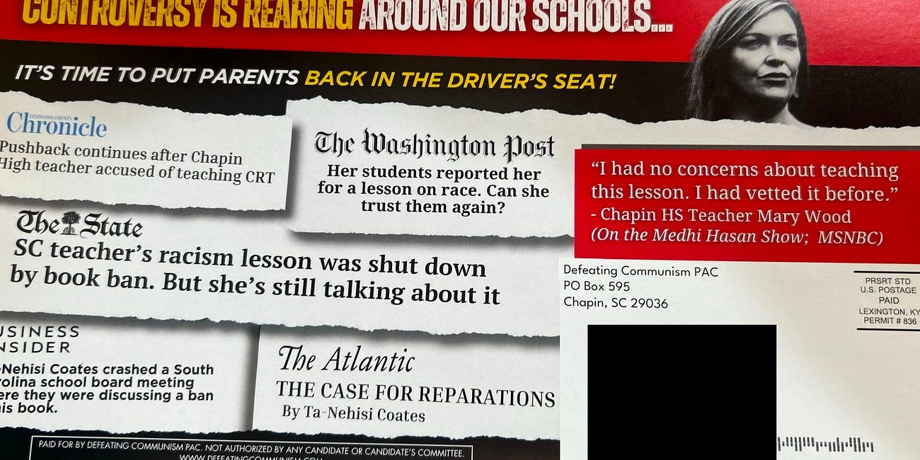 SC School Board Candidates Fund Mailers Attacking Local Teacher
