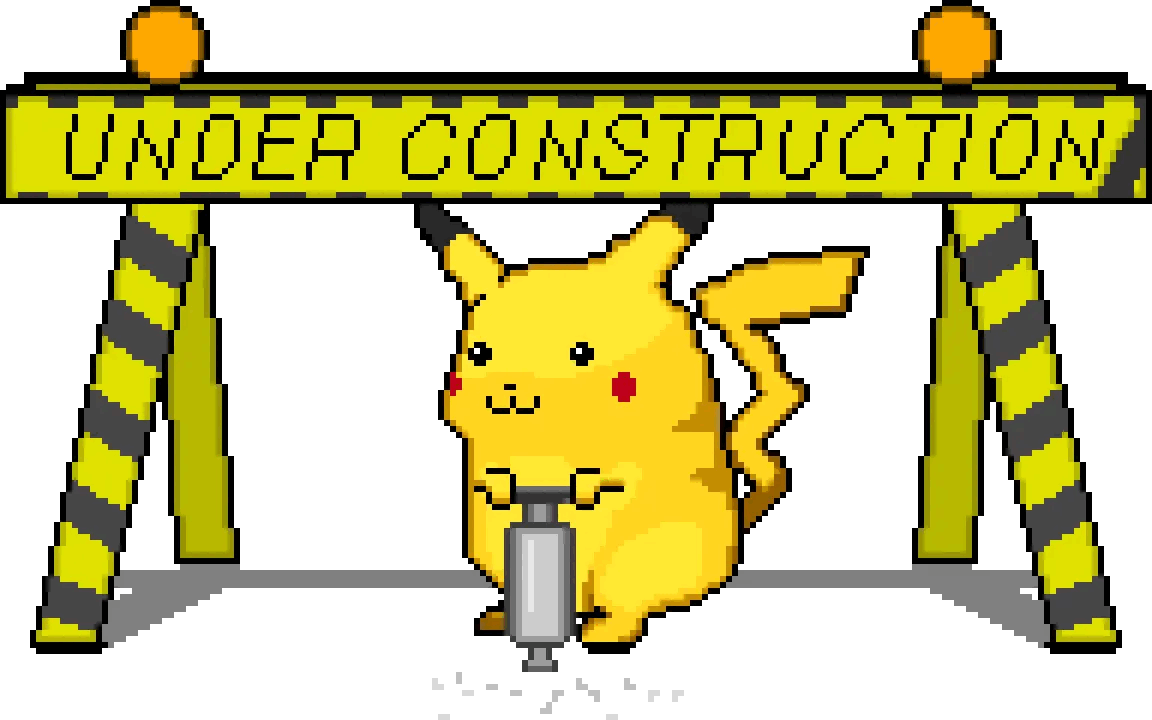 Reconstructed the Pikachu Construction GIF from 1997 : r/PixelArt