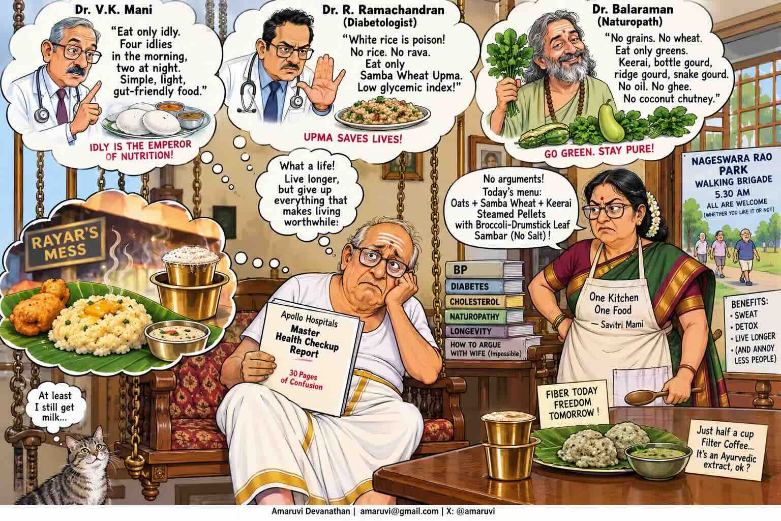 Three Doctors, Zero Ghee