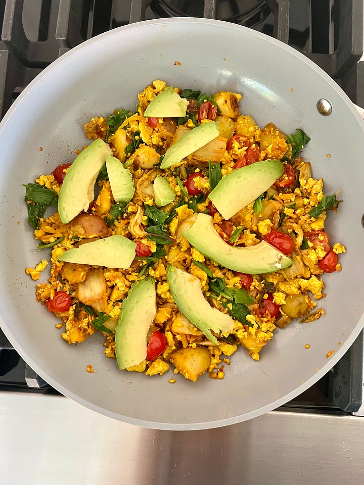 Breakfast Kimchi Tofu Scramble