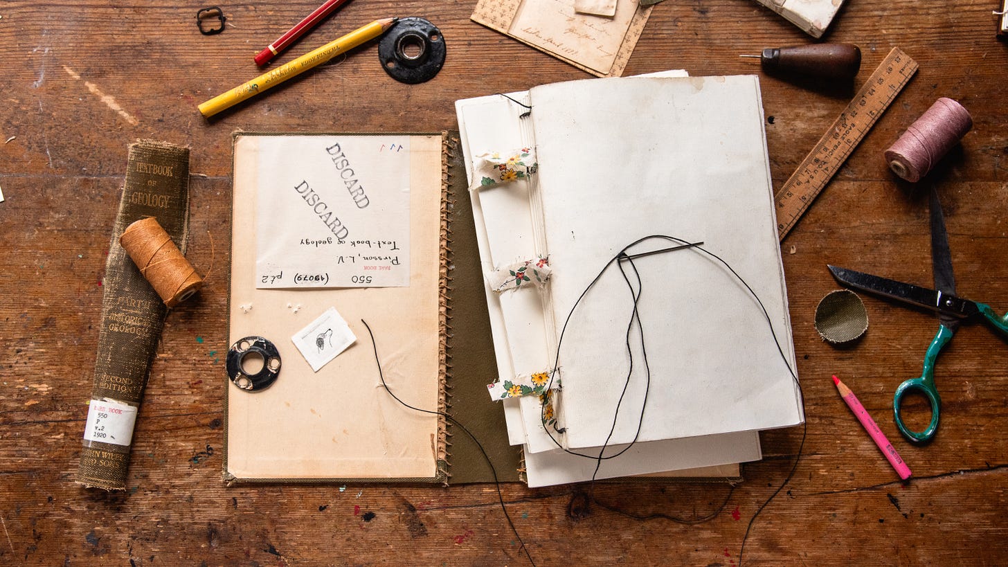 Bookbinding Reclaimed Materials Book Maker Journaling
