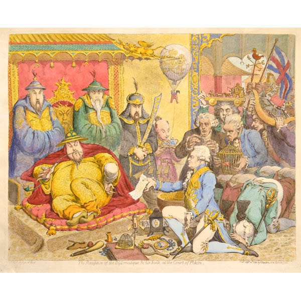 Caricature, Gillray, British Diplomats in Peking, China, London, Antique  Print, 1792