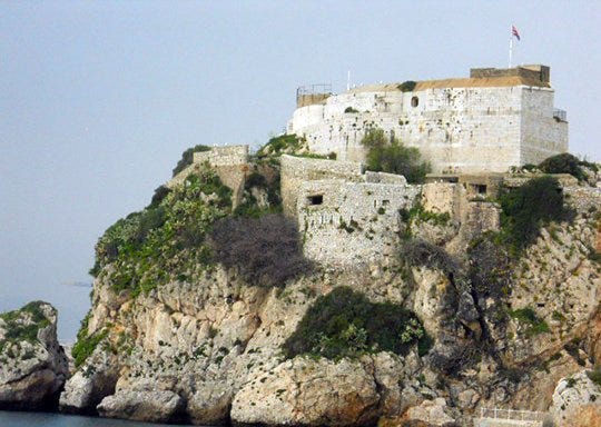 Moorish Castle on the Rock of Gibraltar Moorish Castle on the Rock of Gibraltar
