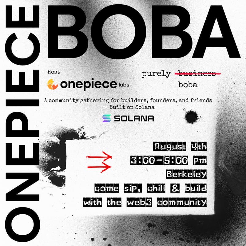 OnePiece Boba @ SBC’25 的封面图片