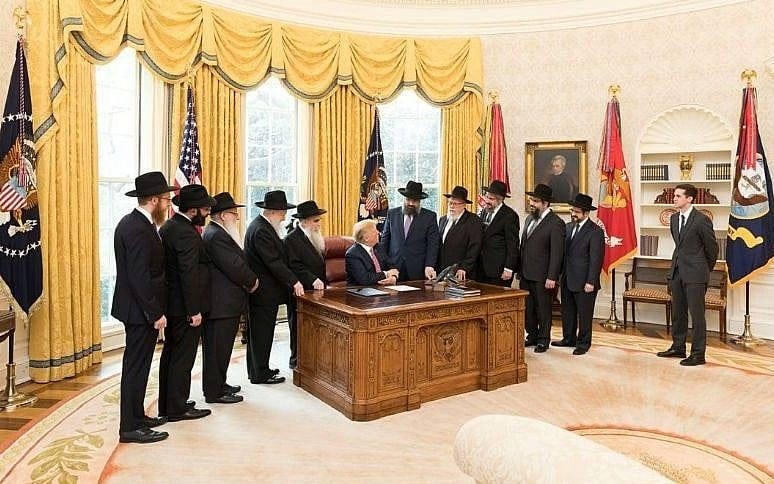 Trump meets with Chabad rabbis in Oval Office | The Times of Israel
