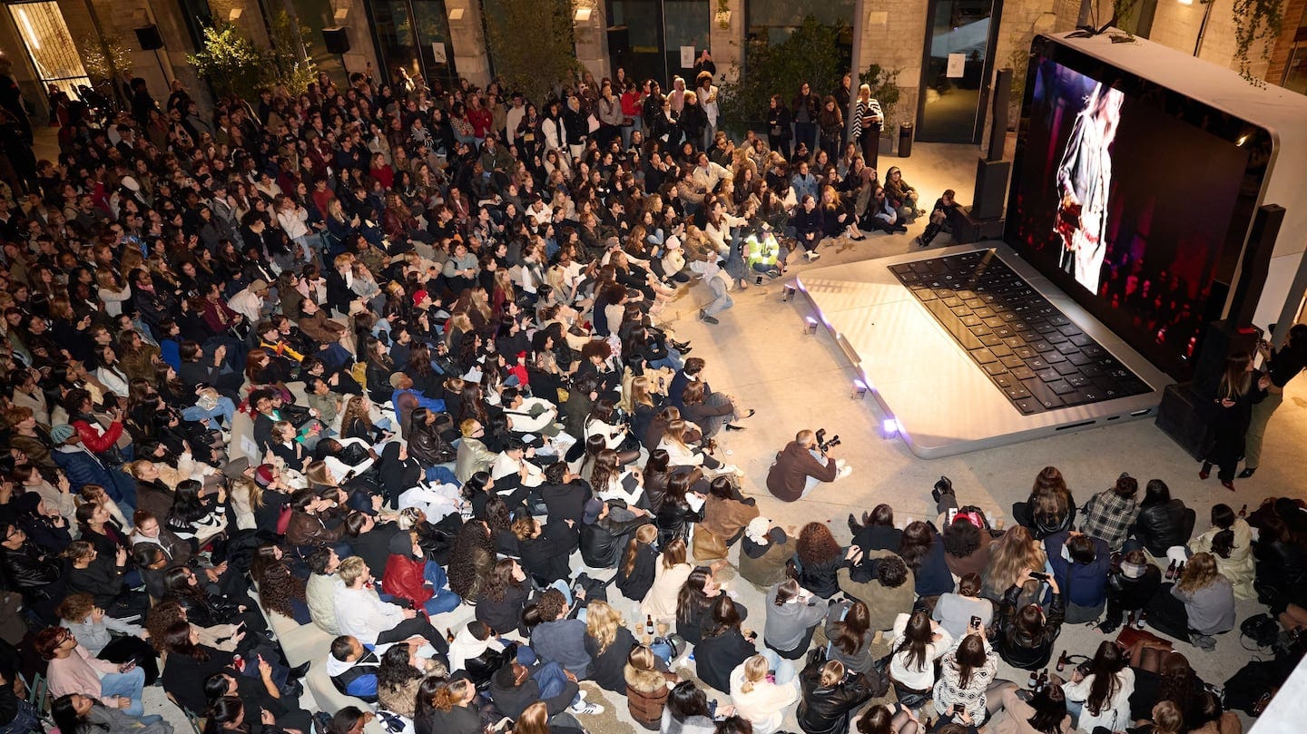 Some 2,000 attendees were gathered in the open air space to watch a simulcast of Matthieu Blazy’s first Chanel show at Lyas's watch party.