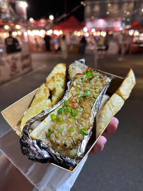 Pictures of some of the food at the Richmond Night Market.