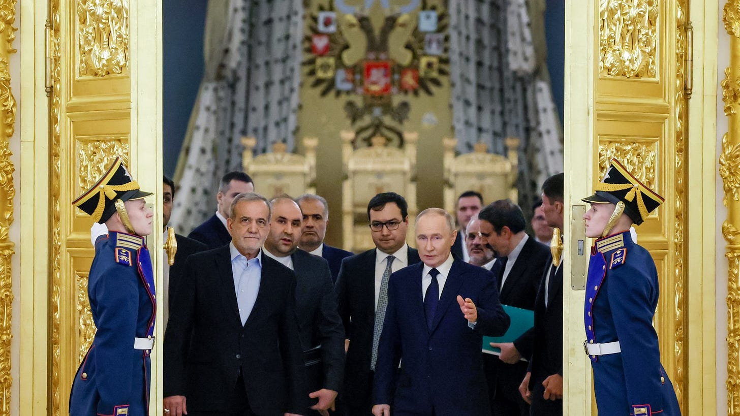 Russia and Iran presidents sign partnership treaty in Moscow
