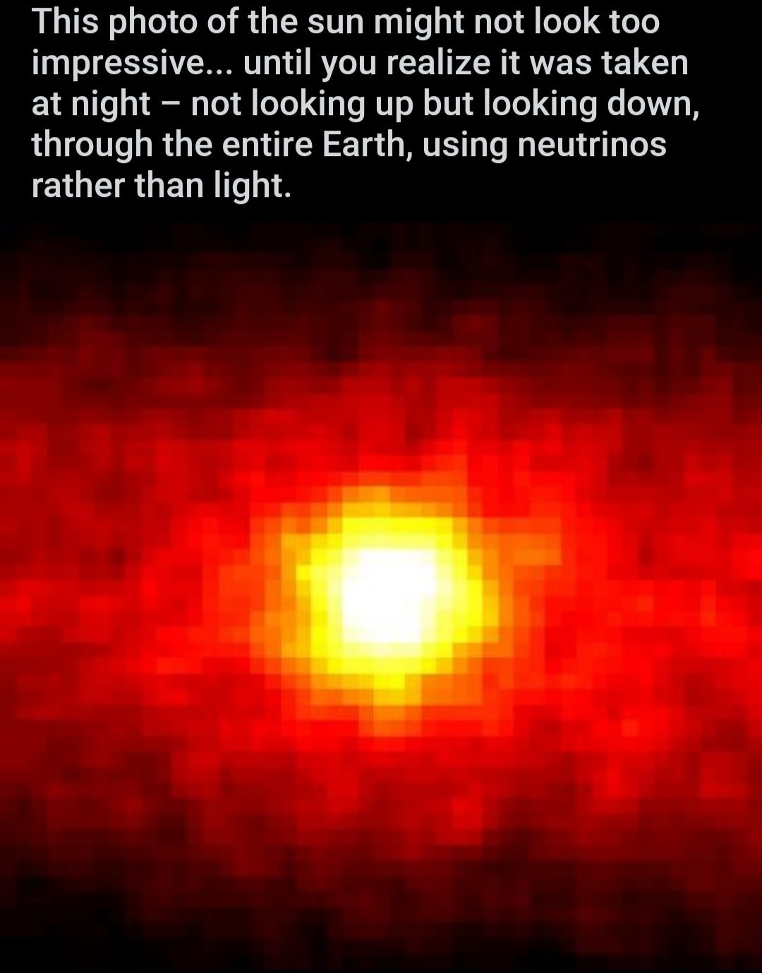 Photo of a sun taken through the earth : r/Damnthatsinteresting