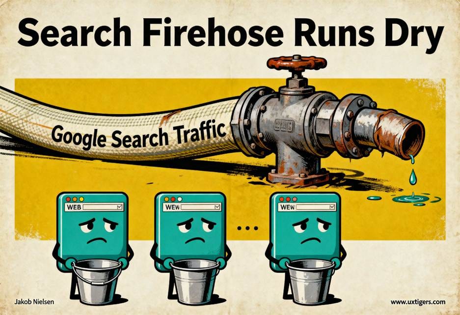 A cartoon of a fire hose with buckets