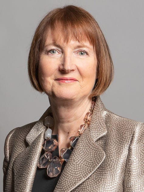 Official portraits of Harriet Harman, Yvette Cooper, and Lisa Nandy.