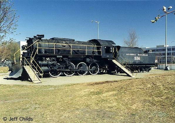 Locomotive 556 from the Alaska Railroad.