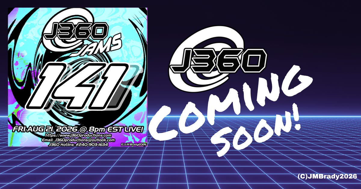 A promotional image telling that J360 Jams#141 is coming on Friday Aug 21, 2026 and streaming live on J360 radio. A promotional image telling that J360 Jams#141 is coming on Friday Aug 21, 2026 and streaming live on J360 radio.