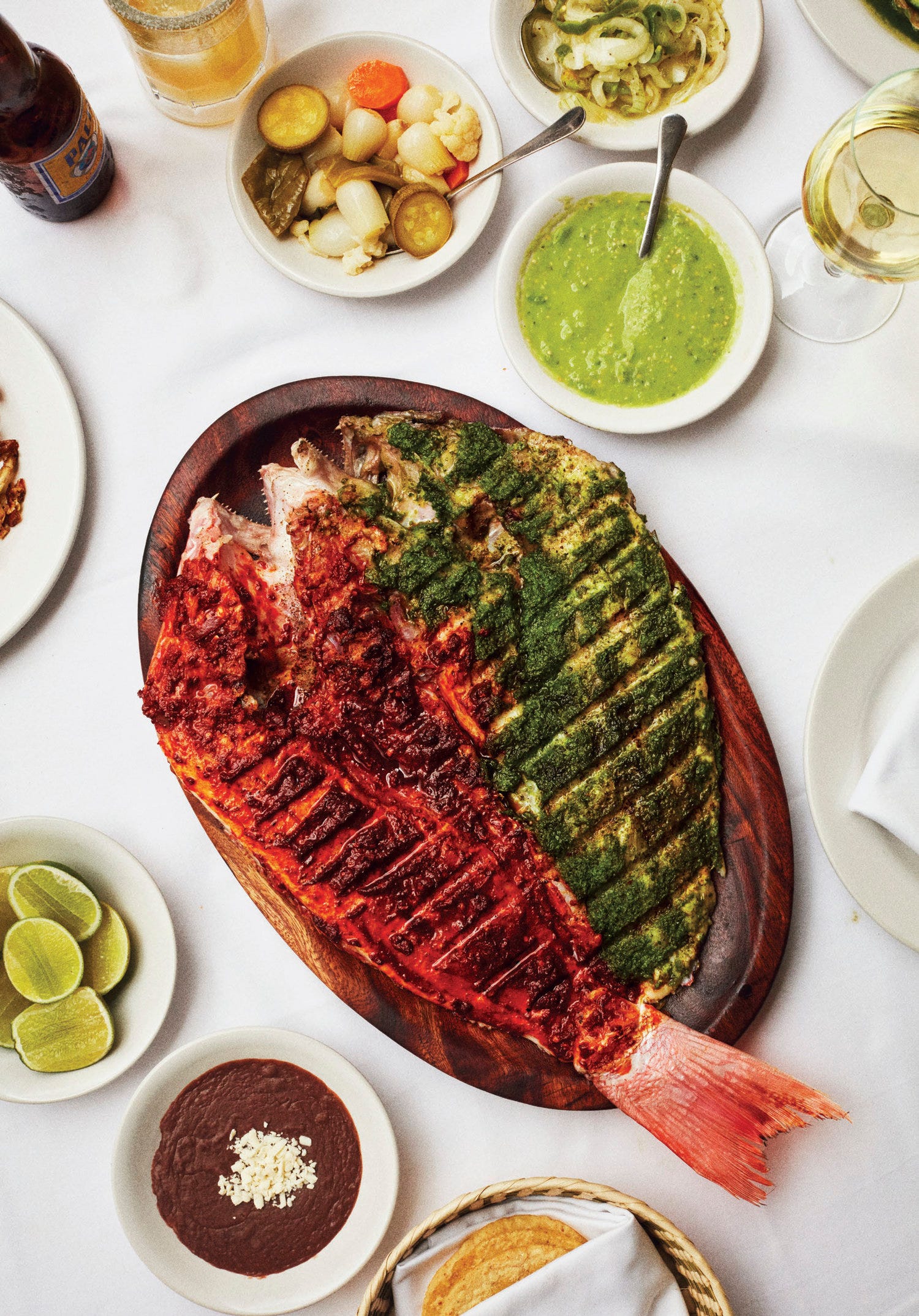 Pescado a la Talla (Contramar's Signature Red and Green Grilled Red Snapper)
