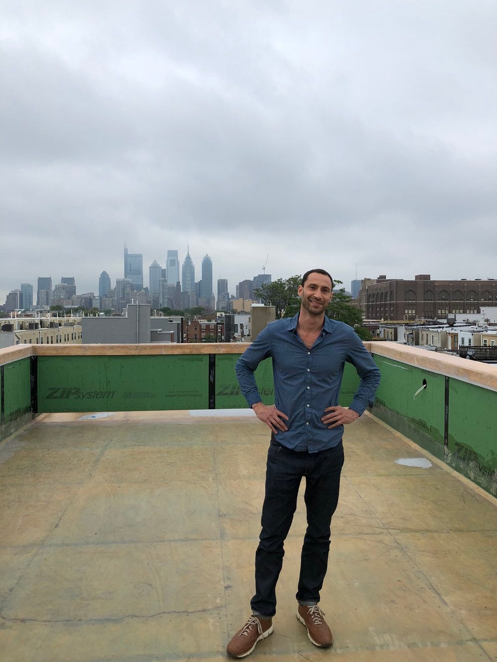 Cliff on the roof of one of his other projects Cliff on the roof of one of his other projects