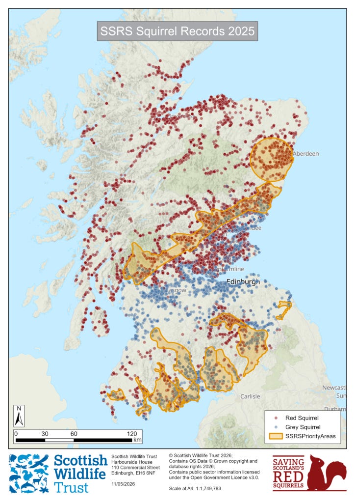 Map of Scotland showing SSRS priority control areas, including the coast-coast control line across the highland boundary fault. Map of Scotland showing SSRS priority control areas, including the coast-coast control line across the highland boundary fault.
