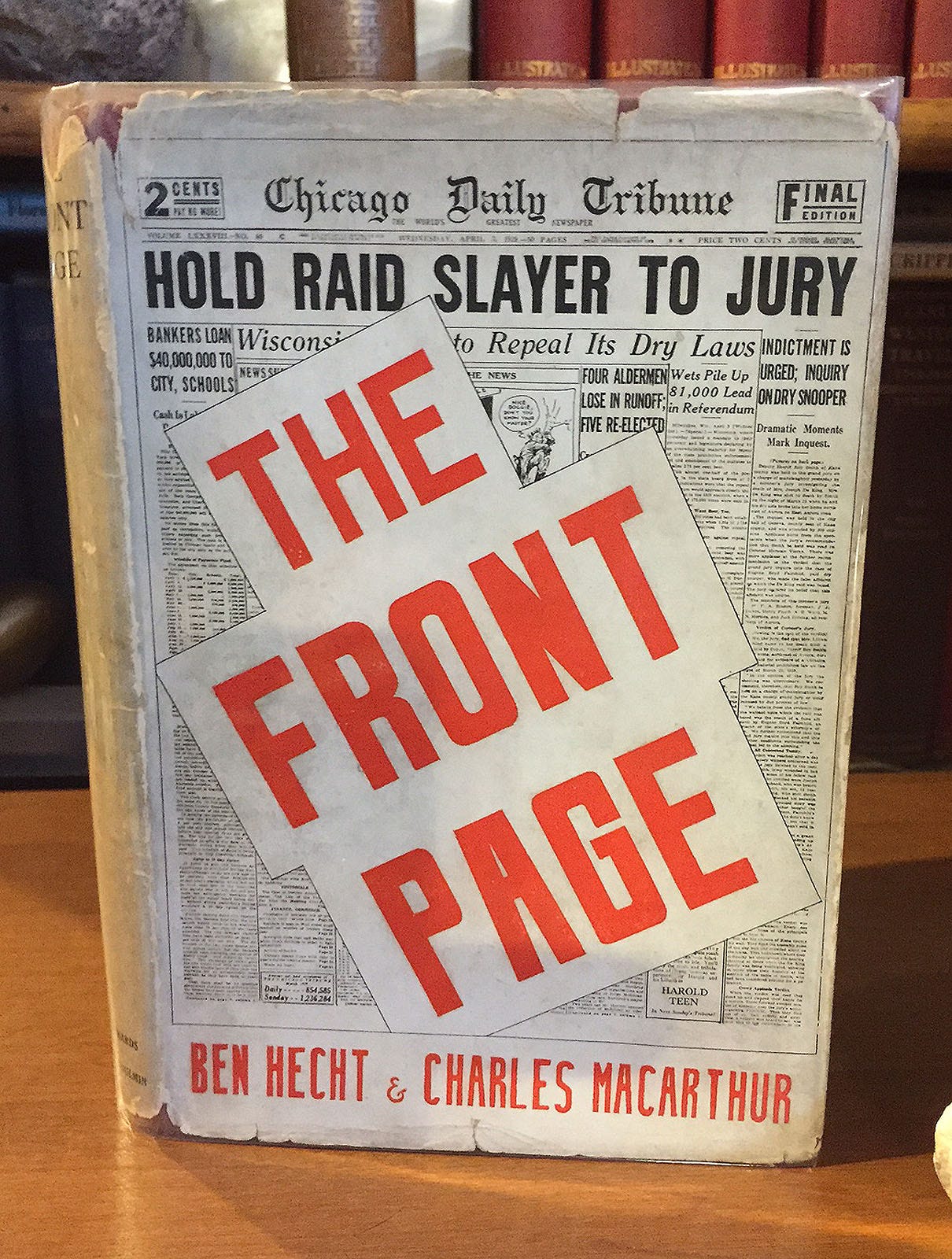 Ben Hecht first edition, Ben Hecht first edition dust jacket