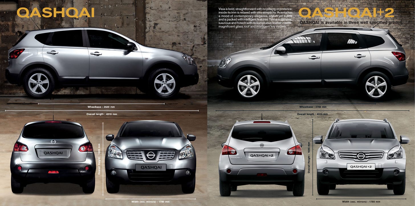 Nissan Qashquai 2008 brochure dimensions Nissan Qashquai 2008 brochure dimensions