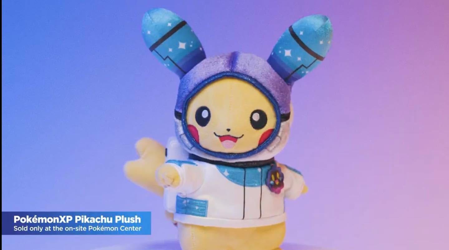 May be an image of toy and text that says 'PokémonXP Pikachu Plush Sold only at the on-site Pokémon Center'