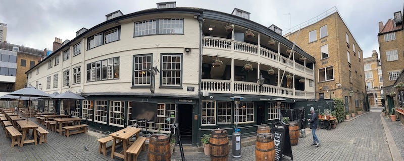 the george inn in borough shown in panorama the george inn in borough shown in panorama