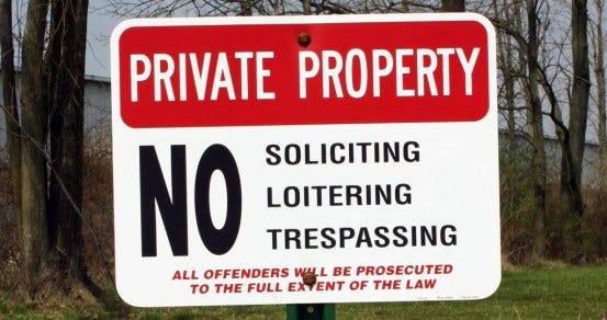 private property sign