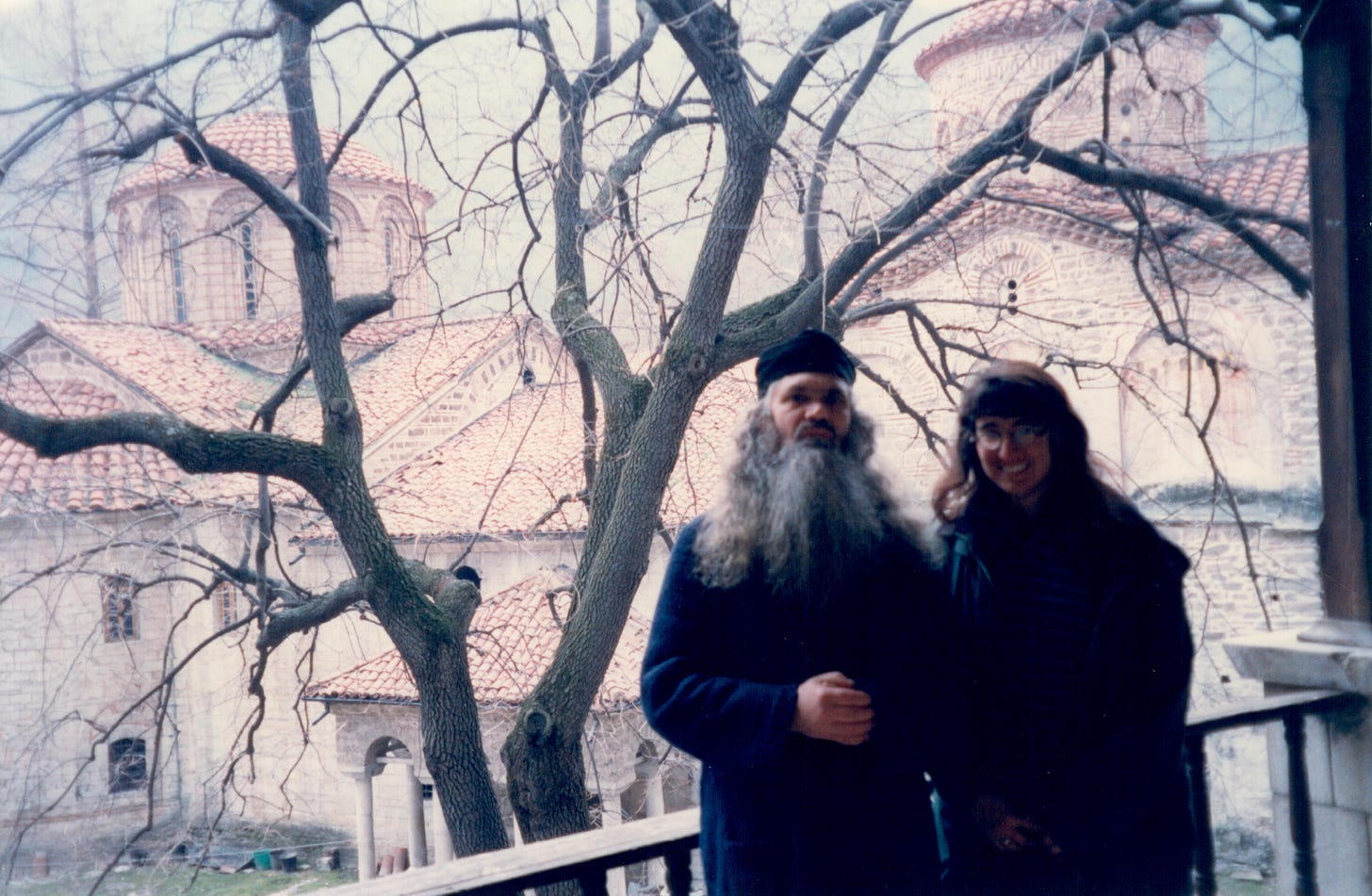 Me with a monk named Mikel, at the Bachkovo Monastery in Bulgaria Me with a monk named Mikel, at the Bachkovo Monastery in Bulgaria