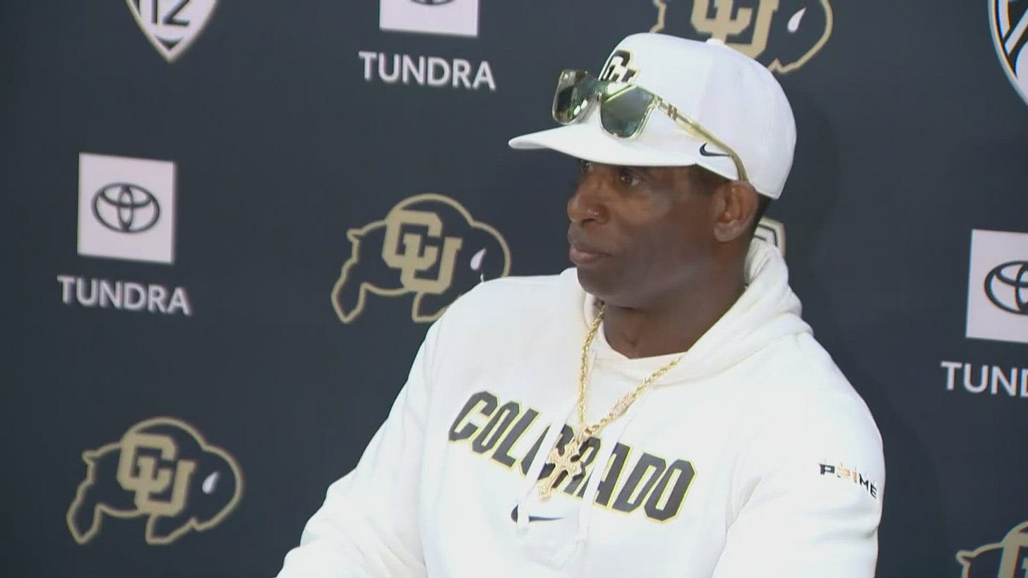 Now what?' Deion Sanders brings the receipts to press conference after TCU  win | wfaa.com