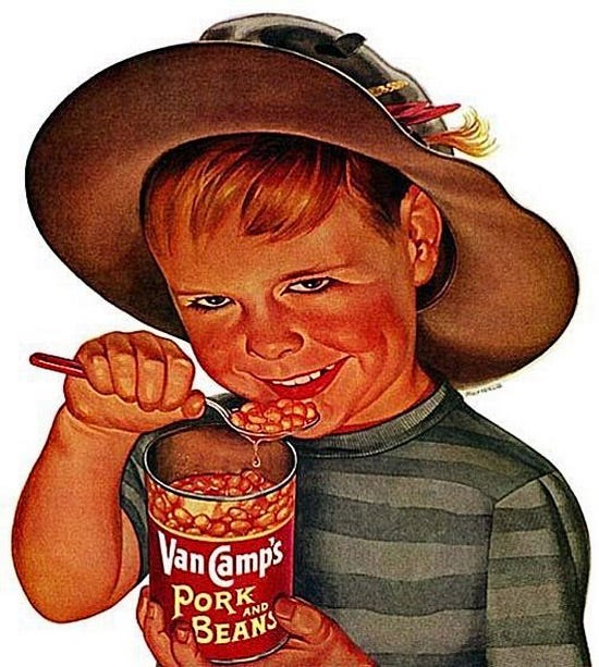 The Creepy Kid of Van Camp's Pork and Beans ~ Vintage Advertising for Kids