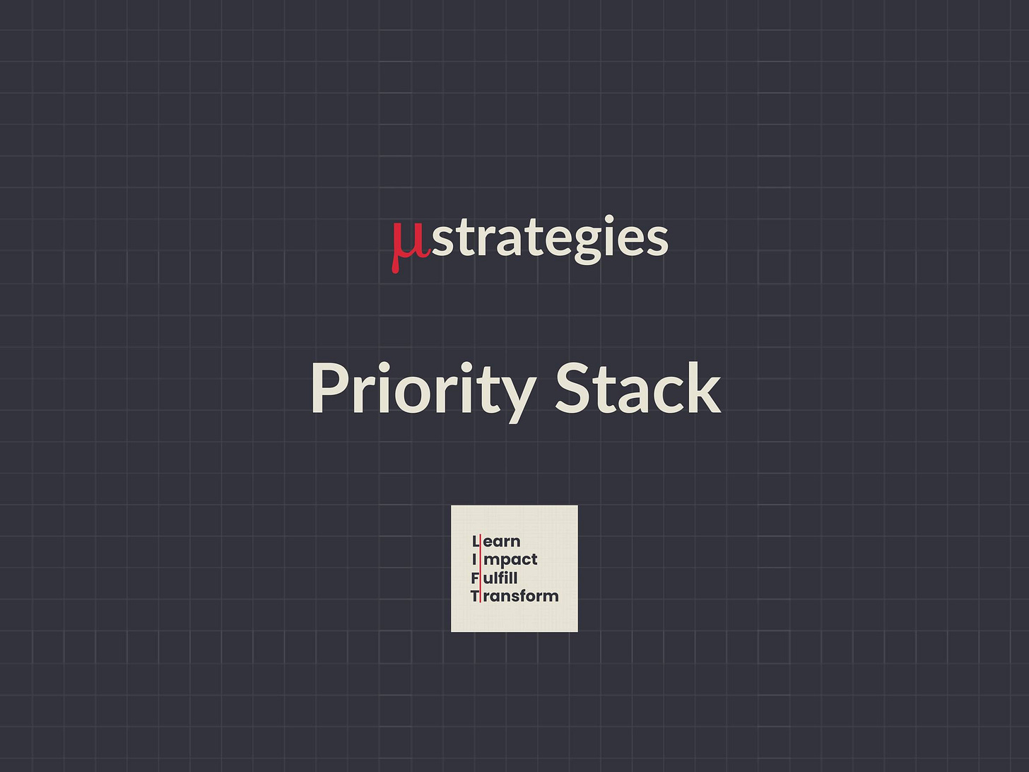 microstrategy - Priority Stack