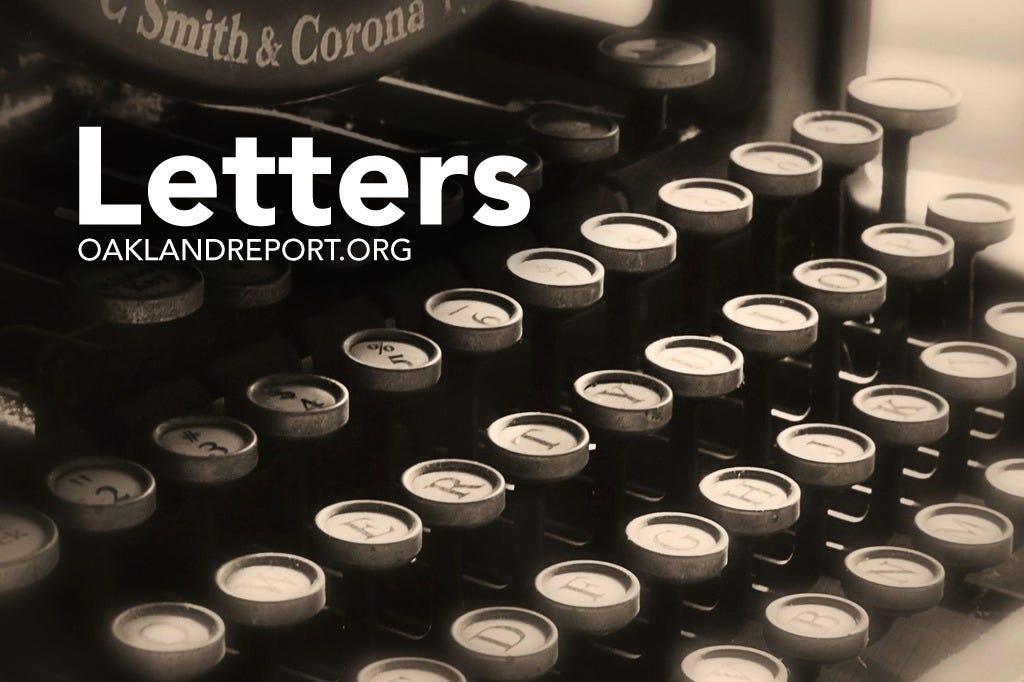 Oakland Report - Letters to the Editor, November 1, 2025