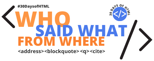 Who said what from where?
