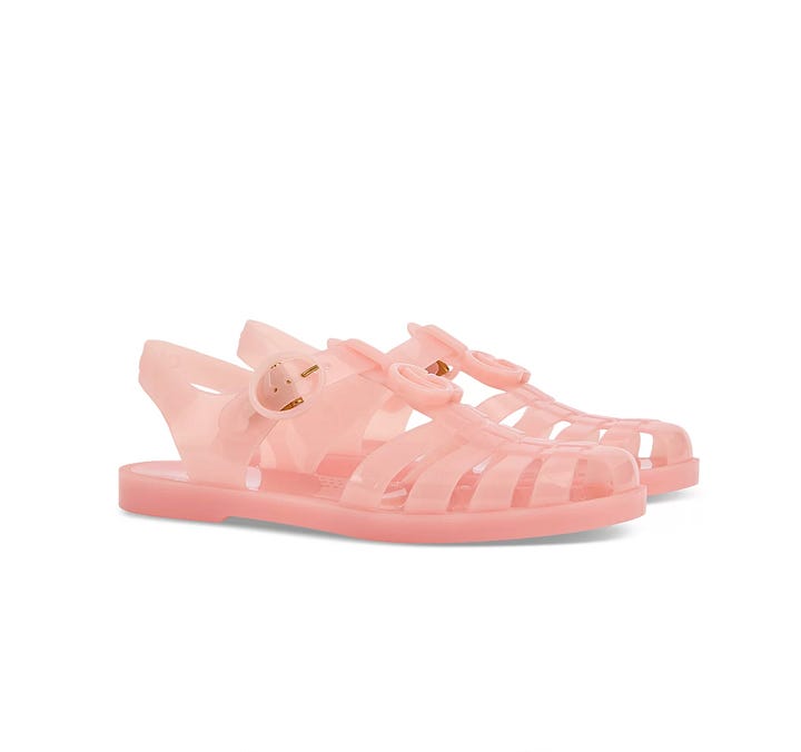 Designer jelly sandals