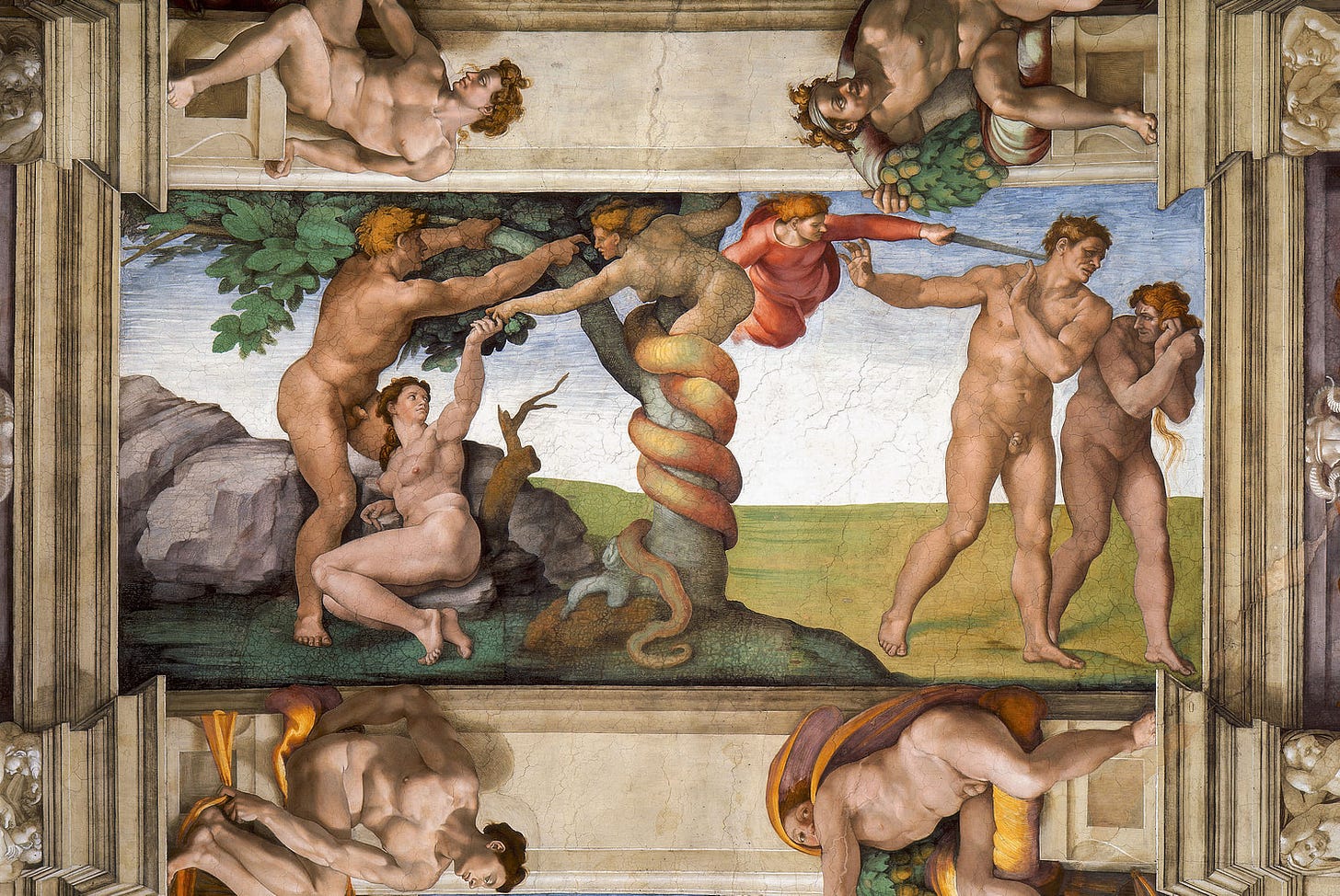 Temptation & Expulsion from Paradise, Sistine Chapel (Illustration) - World  History Encyclopedia