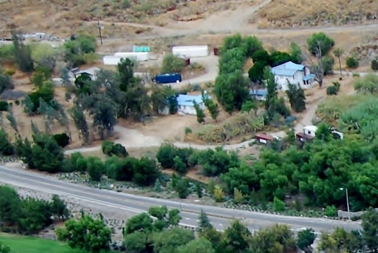 The north end of the International Base -- the Old Gilman House is to the upper right
