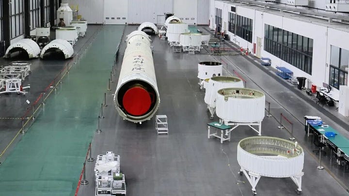 The Kinetica-1 Y14 vehicle in production at CAS Space's Guangzhou factory.