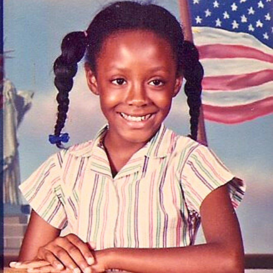 Childhood photo of me standing and smiling, years before I ever gave tofu a chance.